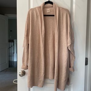 Never worn Oversized beige open cardigan